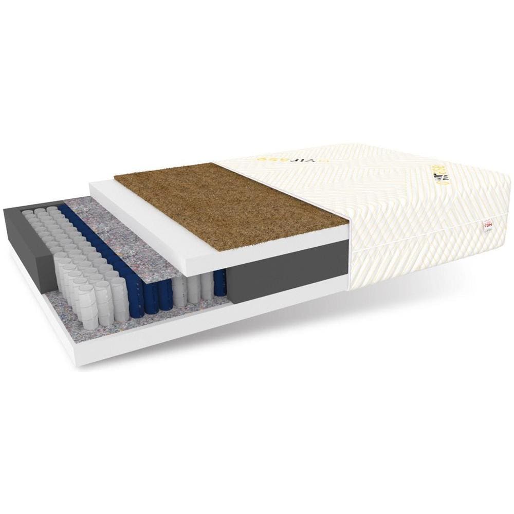 Materasso A Molle Insacchettate Protect 120 X 200 - H4 Rigido / H3 Medio Rigido - Fibra Di Cocco - Foto 1