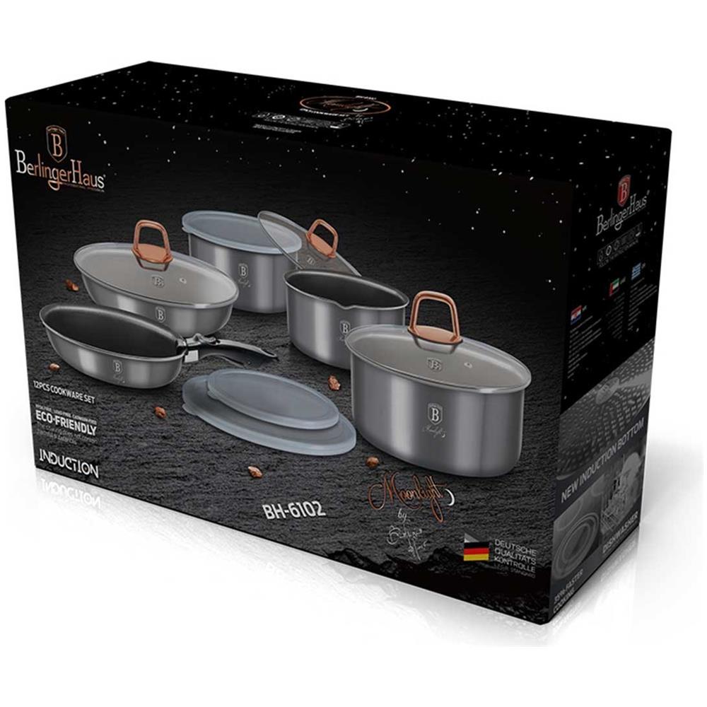 Set Pentole Berlingerhaus Bh-6102 In Titanio - Foto 2