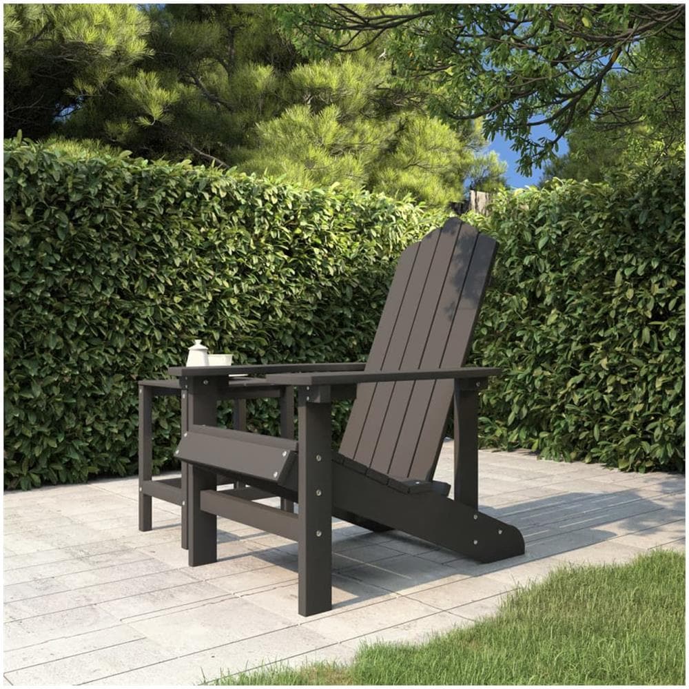 Sedia da Giardino Adirondack Antracite HDPE - Foto 1