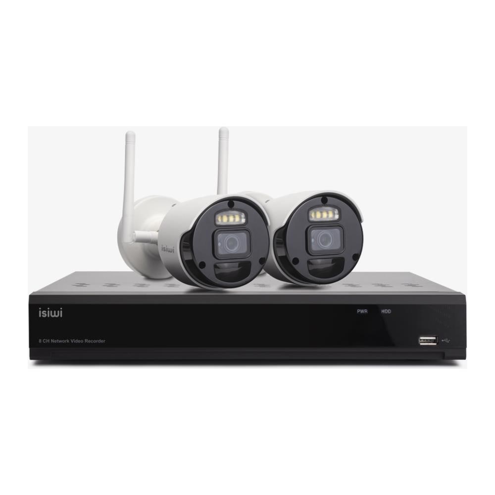 Kit Wireless Connect Air2 Isw-k2n8bfbta4mp-2 Gen1 Nvr 8 Canali + 2 Telecamere A Batteria Da 8 - Foto 1