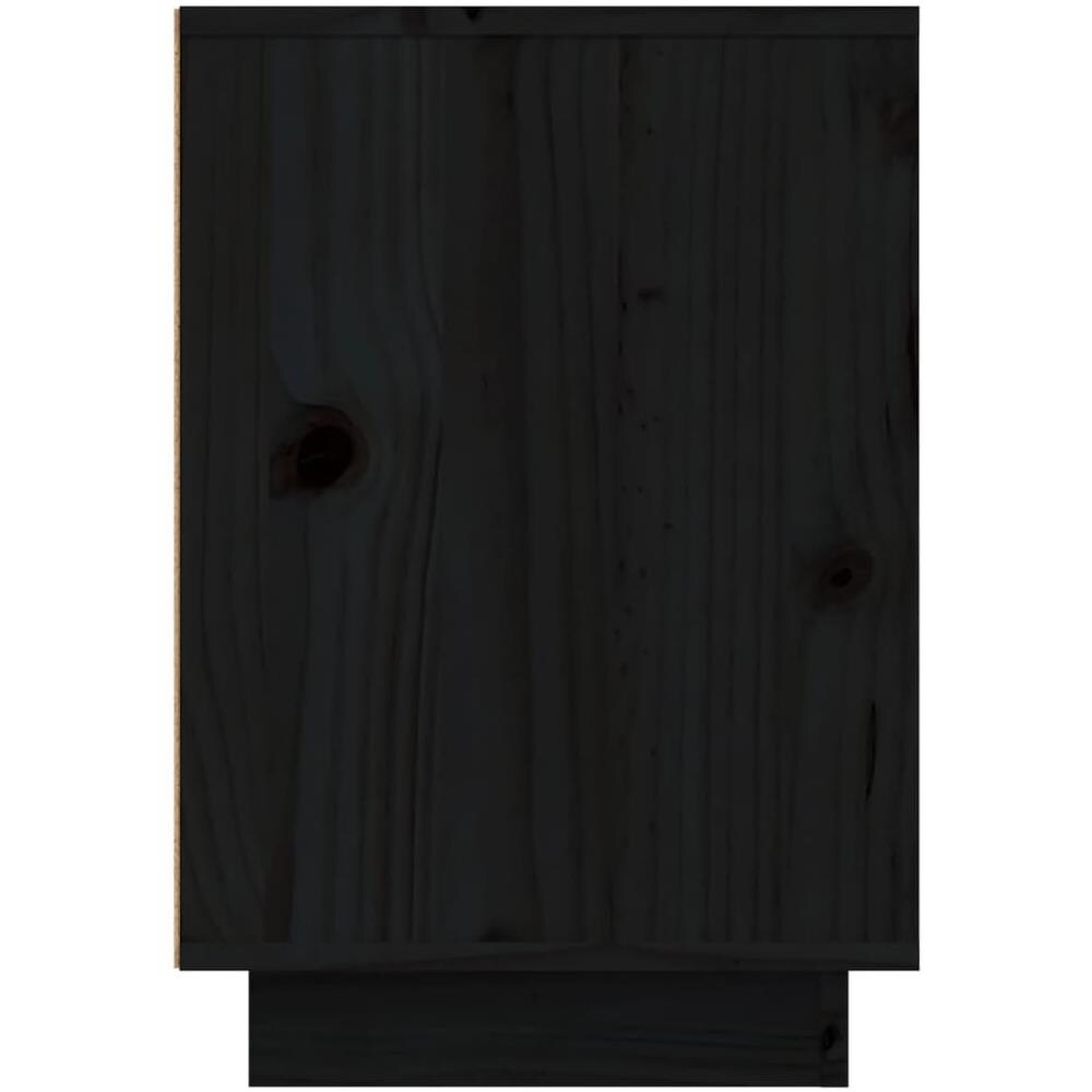 Comodini 2 Pz Neri 50x34x50 Cm In Legno Massello Di Pino - Foto 10