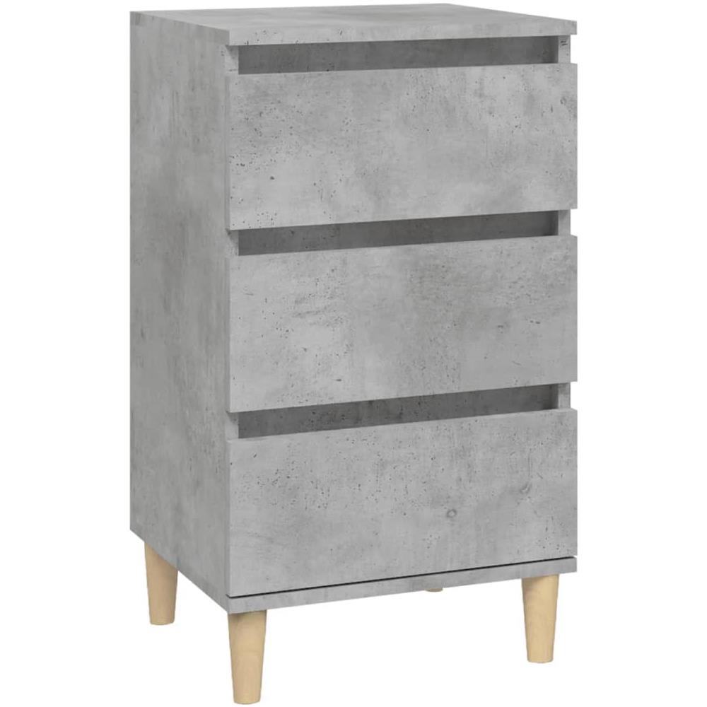 Comodino Grigio Cemento 40x35x70 Cm In Legno Multistrato - Foto 2