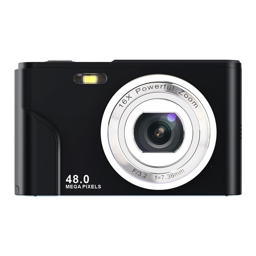 Fotocamera Digitale Da 48 Mp, Fhd 1080p, Zoom 16x, Scheda Di Memoria Da 32 Gb Black - Foto 1