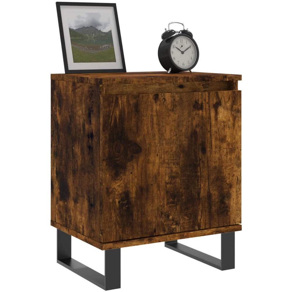 Comodini Rovere Fumo 2 Pz 40x30x50 Cm In Legno Multistrato - Foto 2