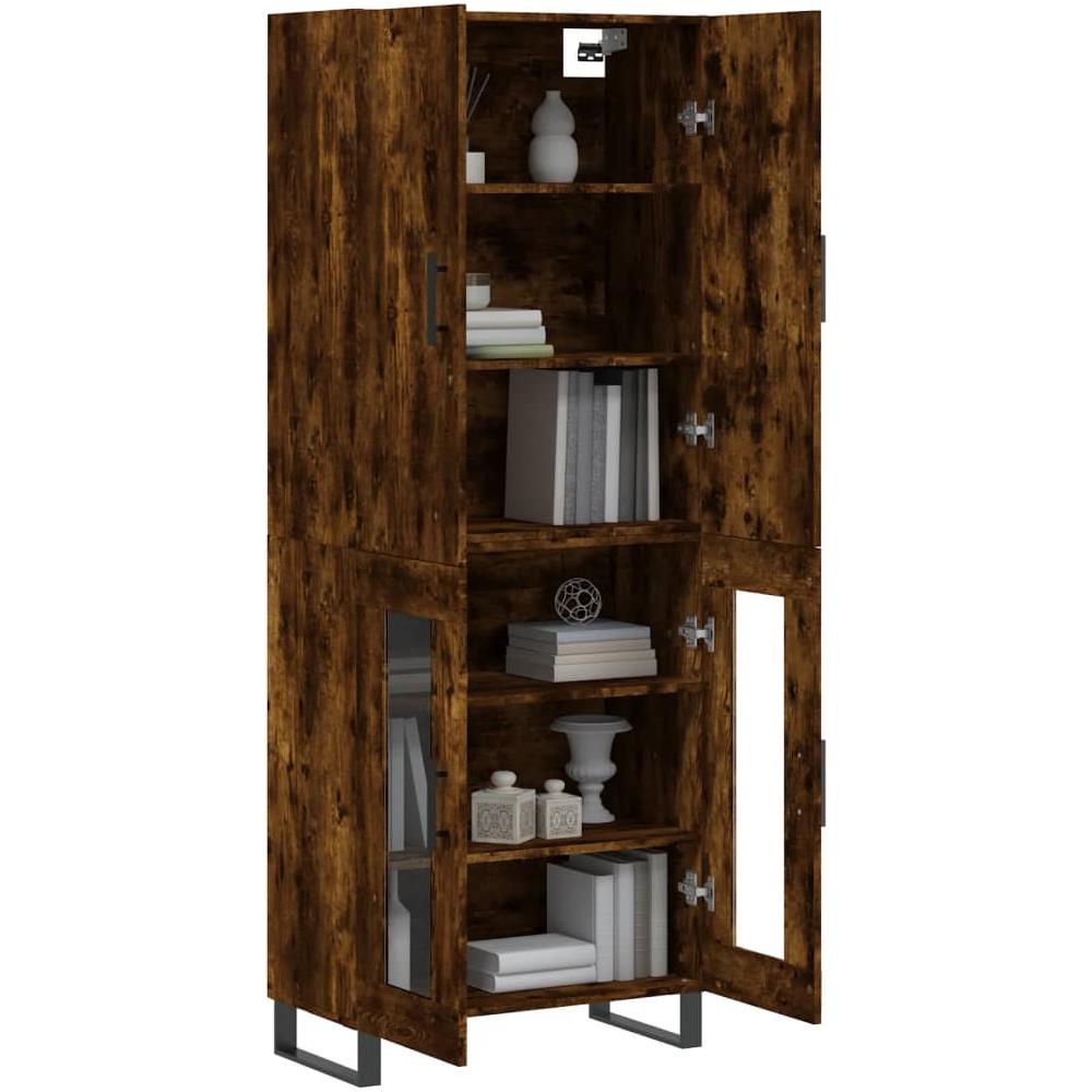 Credenza Rovere Fumo 69,5x34x180 Cm In Legno Multistrato - Foto 3