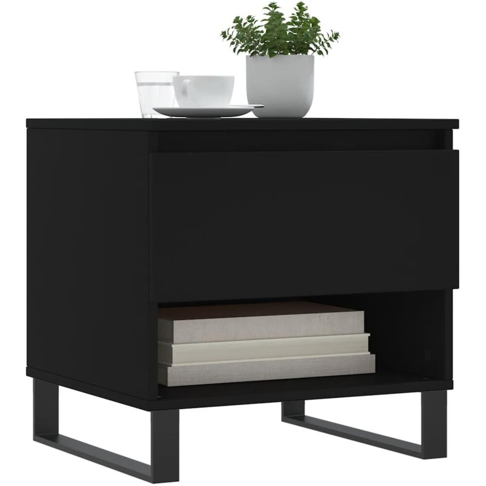 Tavolini Da Salotto 2 Pz Neri 50x46x50 Cm In Legno Multistrato - Foto 3