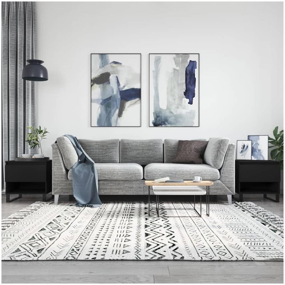 Tavolini Da Salotto 2 Pz Neri 50x46x50 Cm In Legno Multistrato - Foto 1