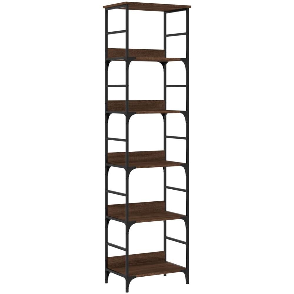 Libreria Rovere Marrone 50x33x188,5 Cm In Legno Multistrato - Foto 2
