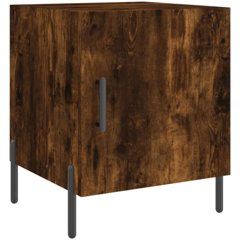 Comodino Rovere Fumo 40x40x50 Cm In Legno Multistrato - Foto 2