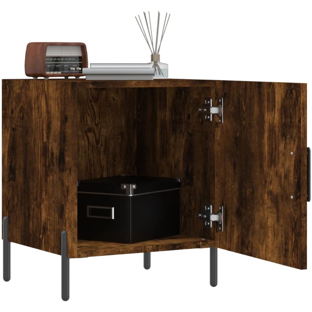 Comodino Rovere Fumo 40x40x50 Cm In Legno Multistrato - Foto 3