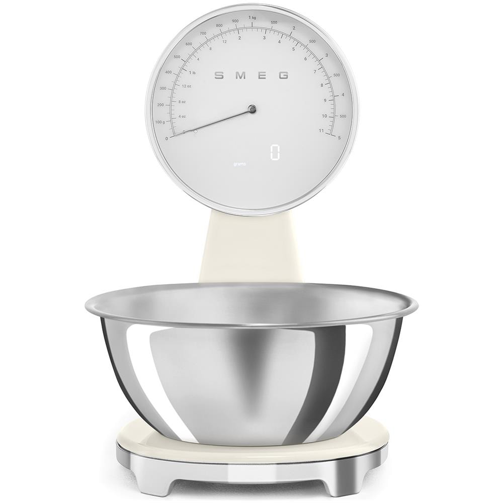 Bilancia da Cucina Elettronica KSF01CRWW con Capacità Massima 5 kg Display LCD Colore Acciaio Inox / Crema - Foto 1