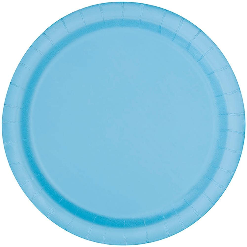 20 Piattini Di Carta Blu Pastello 17 Cm Taglia Unica - Foto 1