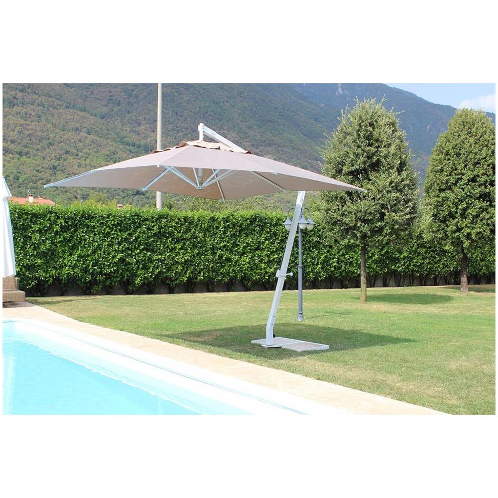 Ombrellone 3 X 3 Palo Laterale In Alluminio Per Esterno Giardino, Ristorante, Gelateria Bar Hotel Albergo - Foto 1