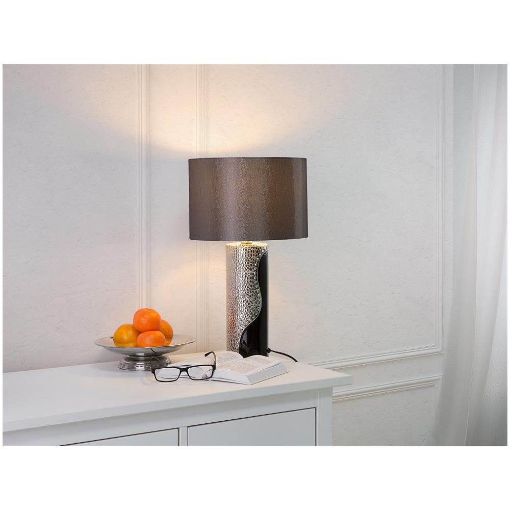 Lampada Da Tavolo Moderna In Color Nero / argento Aiken - Foto 1