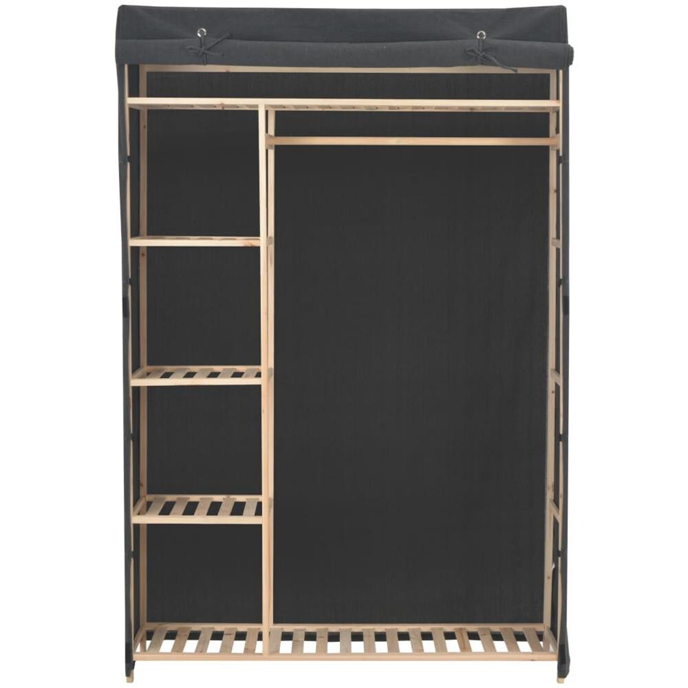 Armadio Grigio 110x40x170 Cm In Tessuto - Foto 2