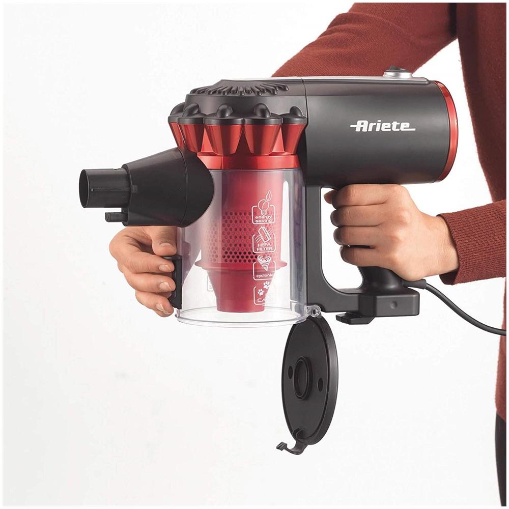 ARIETE - Scopa Elettrica Handy Force RBT Capacità 0.5 L Potenza 600 W  Colore Nero / Rosso - ePRICE