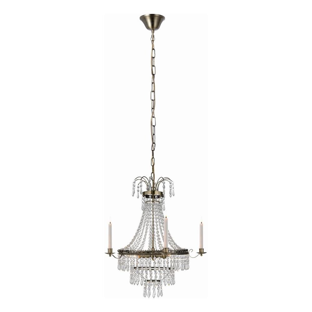 Lampadario A 3 Luci In Cristallo Lampada Da Soffitto Antica, E14 - Foto 1