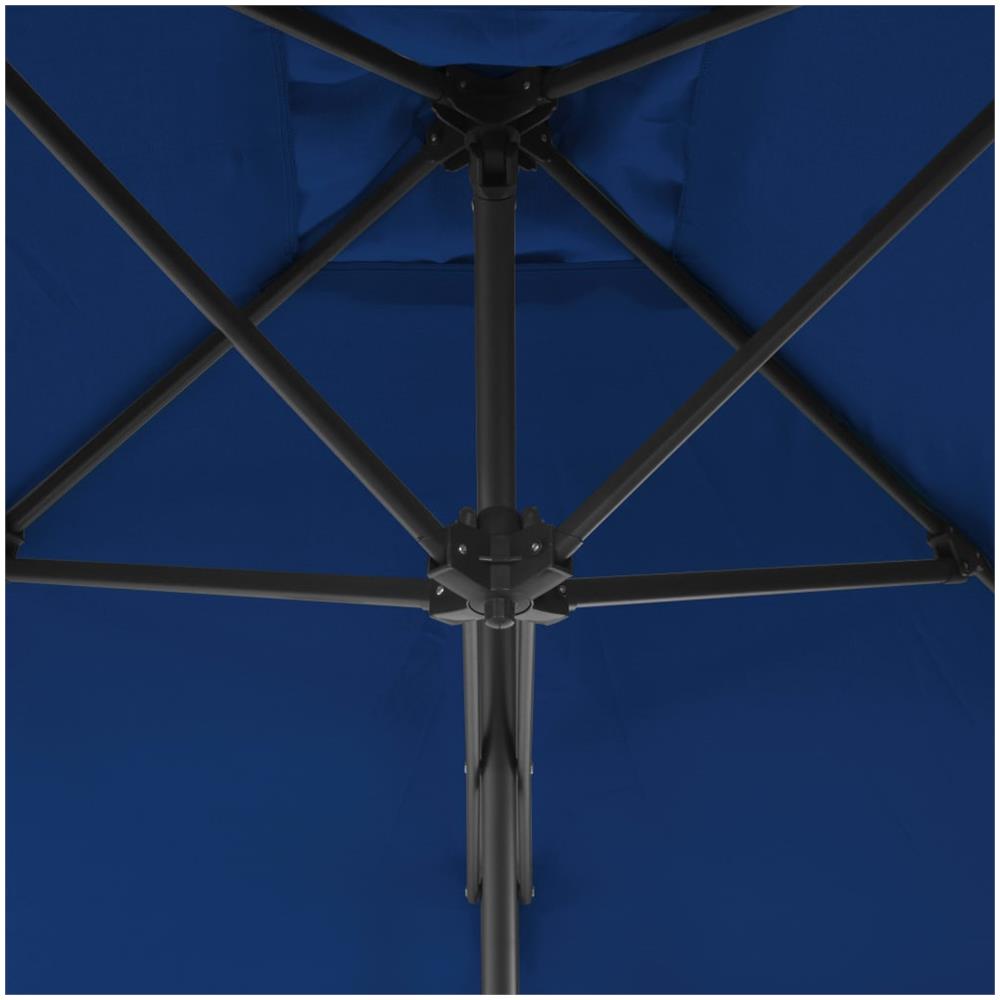 Ombrellone con Palo in Acciaio Blu 300x230 cm - Foto 2