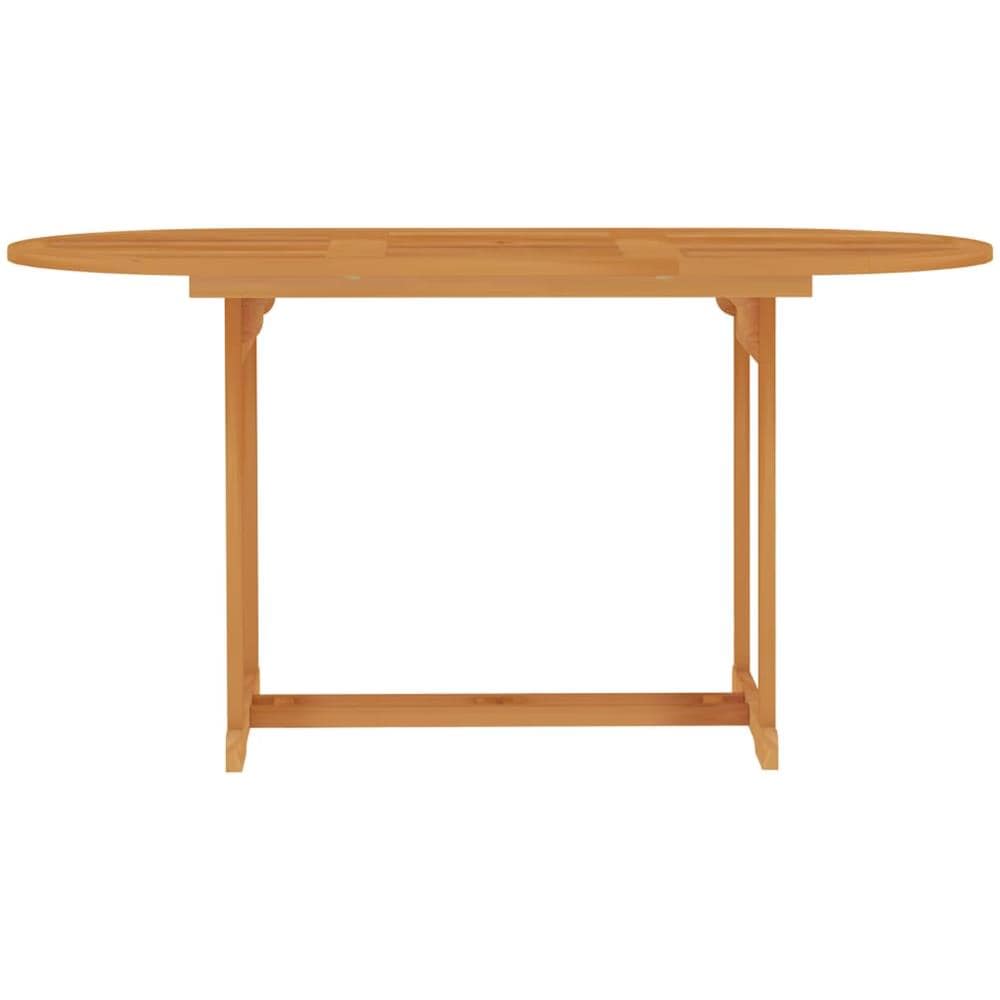 Set da Pranzo da Giardino 5 pz con Cuscini in Legno di Teak - Foto 2