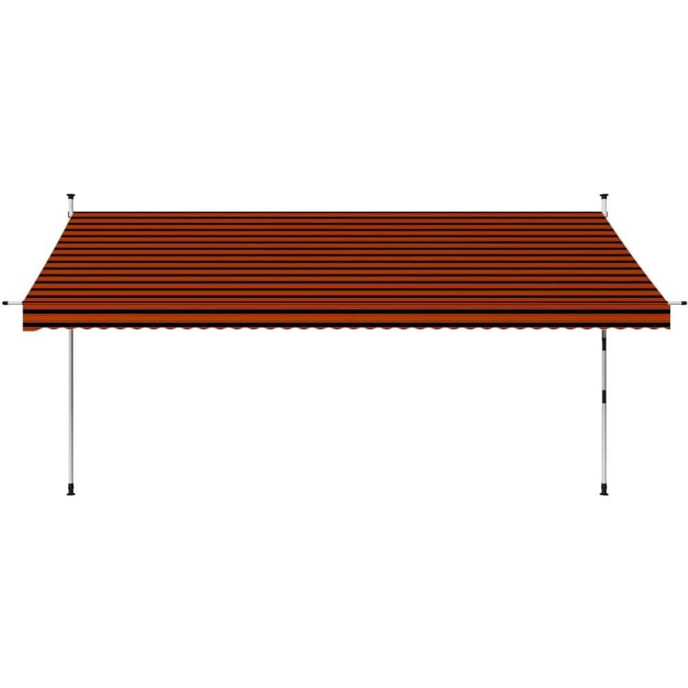 Tenda da Sole Retrattile Manuale 400 cm Arancione e Marrone - Foto 2