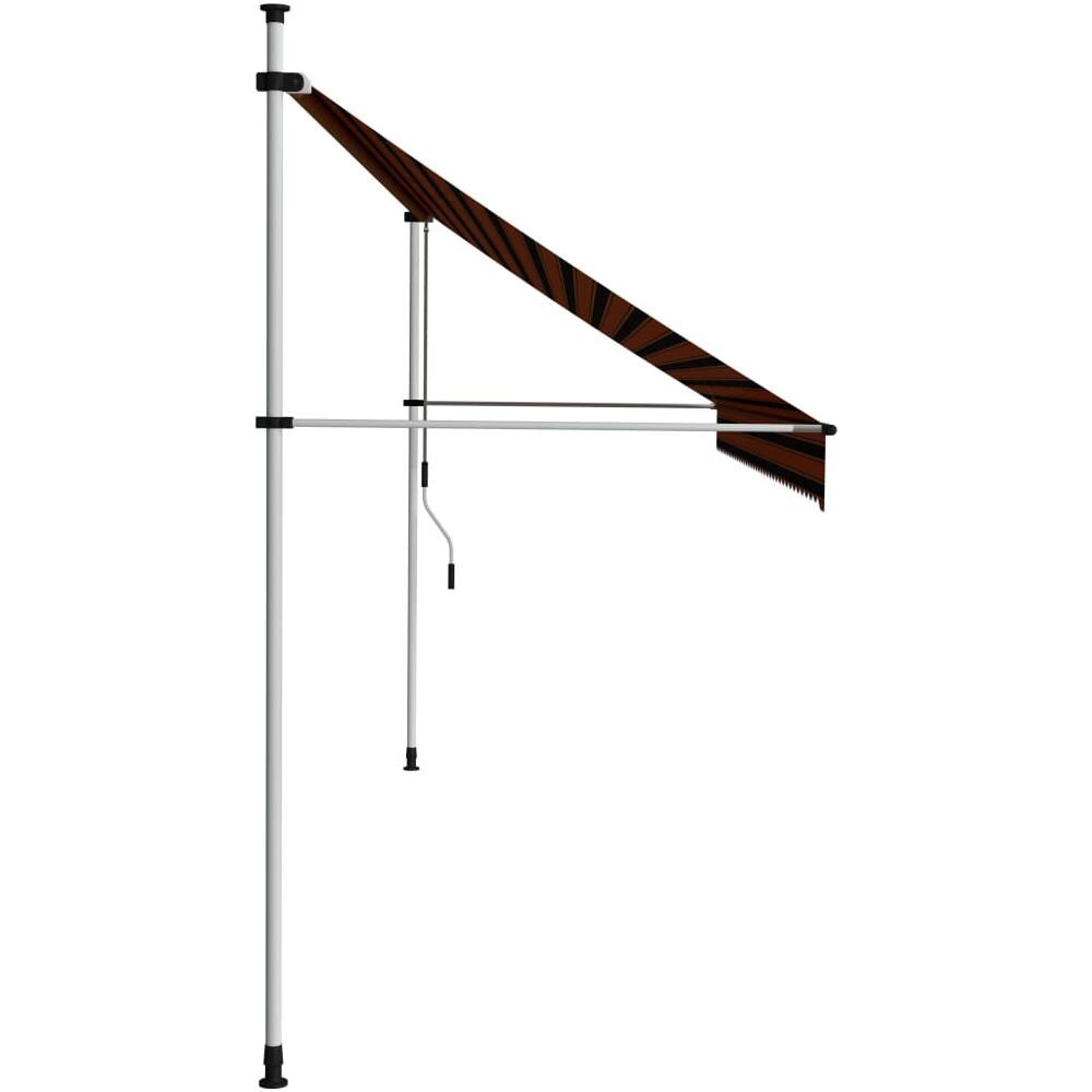 Tenda da Sole Retrattile Manuale 400 cm Arancione e Marrone - Foto 3