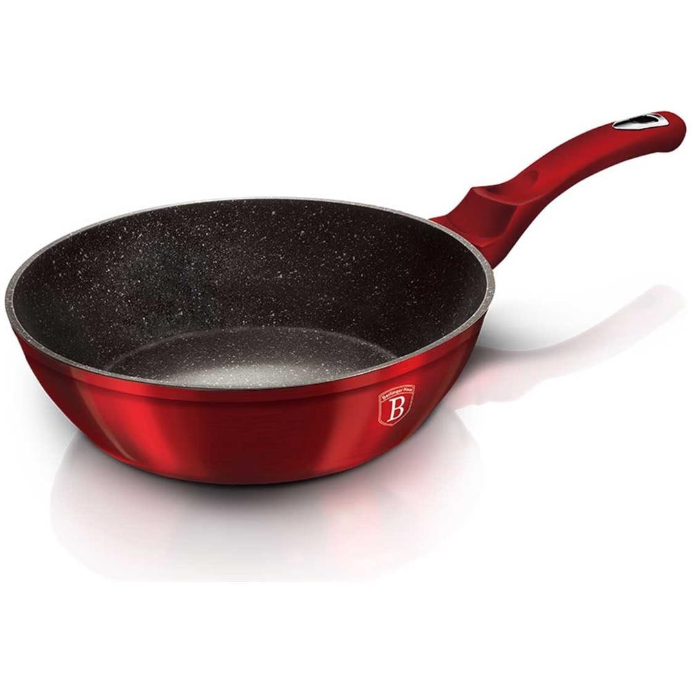 24 Cm Granito Frypan Berlinger Haus Rosso Metallico Linea Bh-1259 - Foto 5
