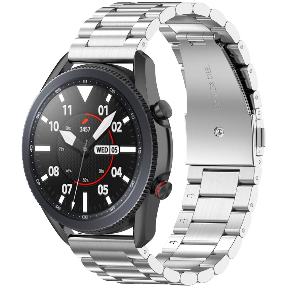 Cinturino Per Orologio 22 Mm Huawei Watch Gt / Magic / Ticwatch Pro Acciaio Inossidabile Argento - Foto 8
