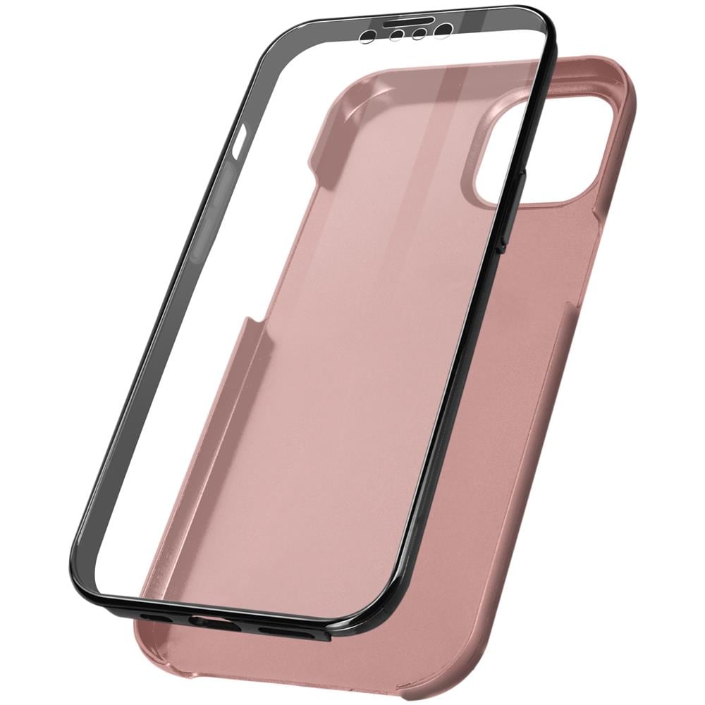 Cover Iphone 13 Pro Retro Rigido E Fronte Flessibile - Rose Gold - Foto 1
