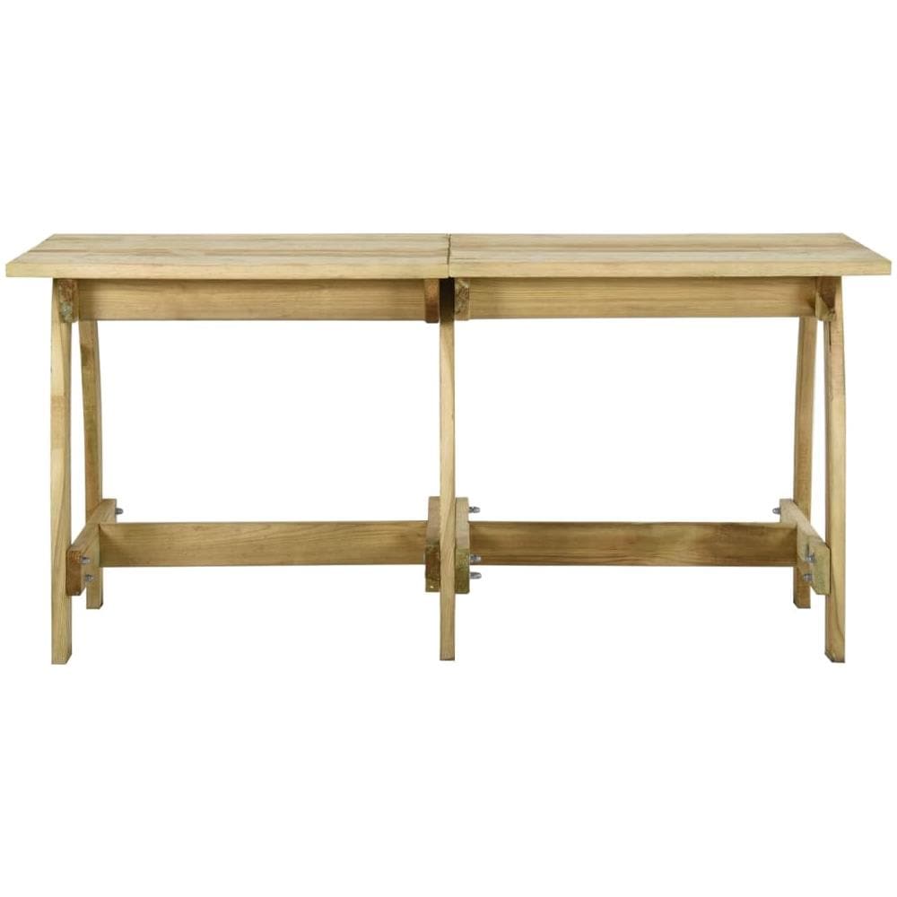 Tavolo Da Giardino 160x74x75 Cm In Legno Di Pino Impregnato - Foto 3