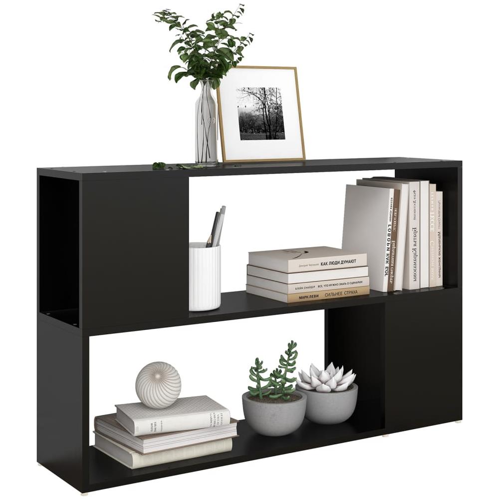 Libreria Nera 100x24x63 cm in Truciolato - Foto 2