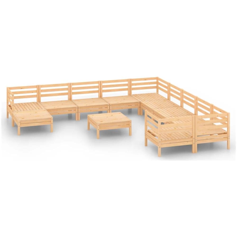 Set Salotto da Giardino 12 pz in Legno Massello di Pino - Foto 2