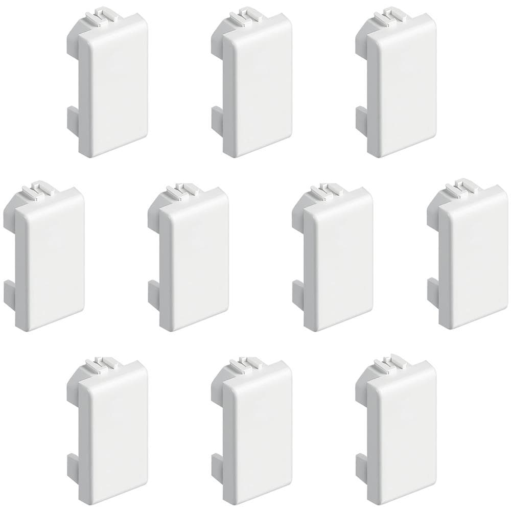 Set 10 Pezzi Falso Polo, Copriforo Tappo Interruttore, Colore Bianco In Plastica Lucida, Serie Matix - Foto 1