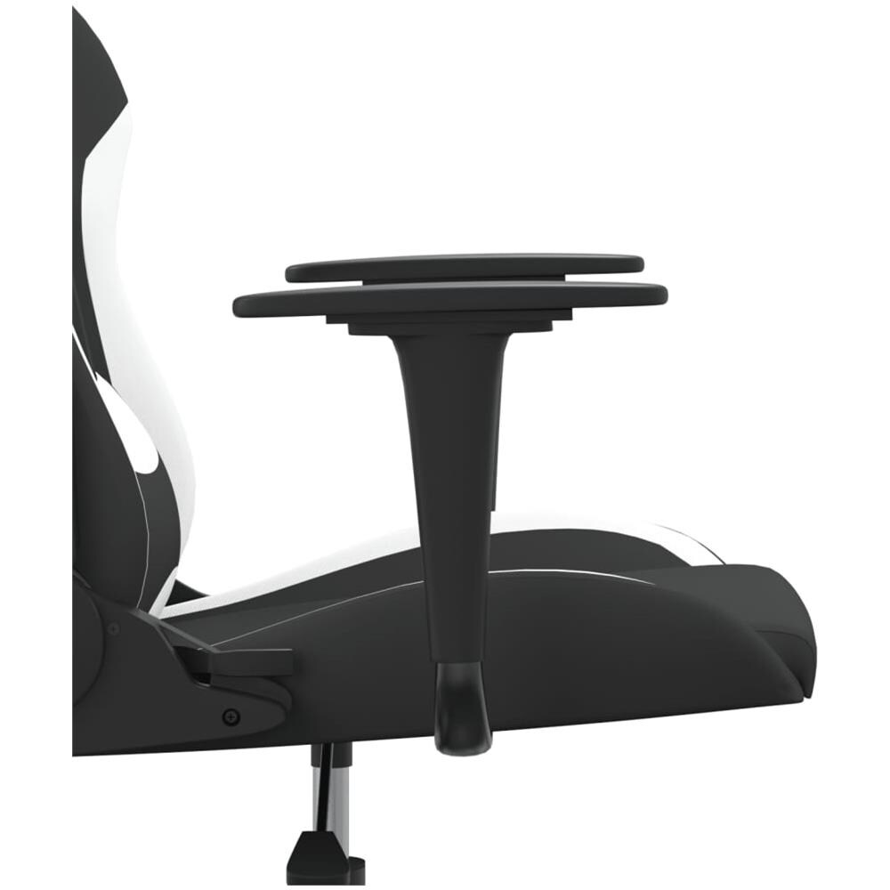 Sedia da Gaming Nero e Bianco in Tessuto - Foto 10