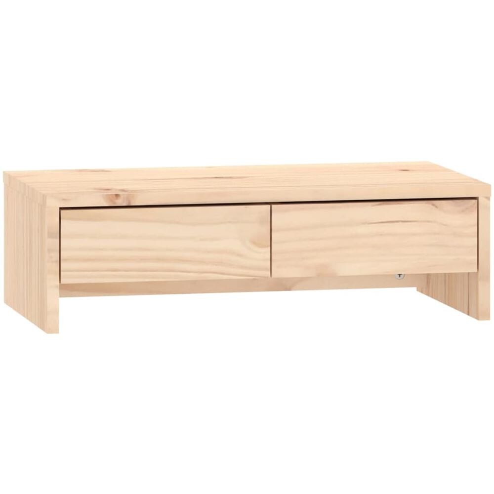 Supporto Per Monitor 50x27x15 Cm In Legno Massello Di Pino - Foto 2