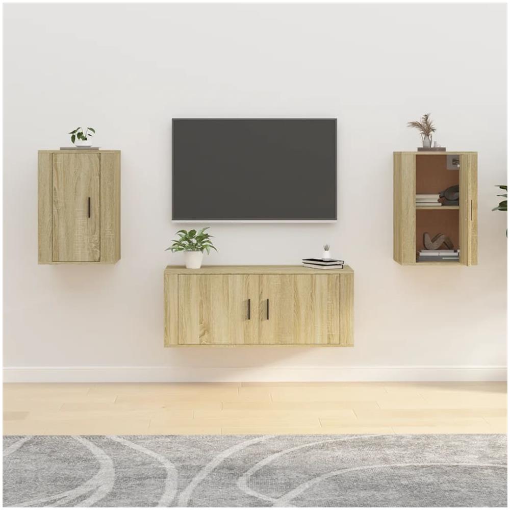 Mobili Porta Tv A Parete 2 Pz Rovere Sonoma 40x34,5x60 Cm - Foto 1
