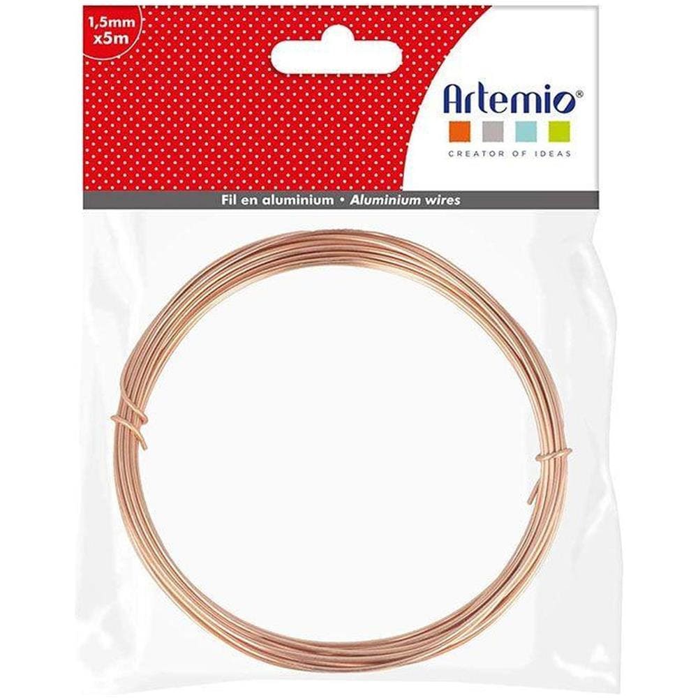 2 Fili In Alluminio 5 M X 1,5 Mm - Rame - Foto 1