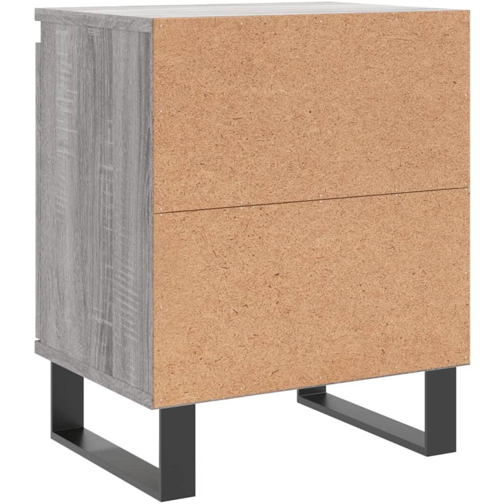 Comodini Grigio Sonoma 2 Pz 40x30x50 Cm In Legno Multistrato - Foto 7