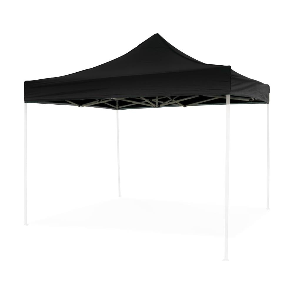 Telo Laterale Impermeabile Nero Con Porta Avvolgibile Per Gazebo Richiudibile - 3x2mt - Foto 1