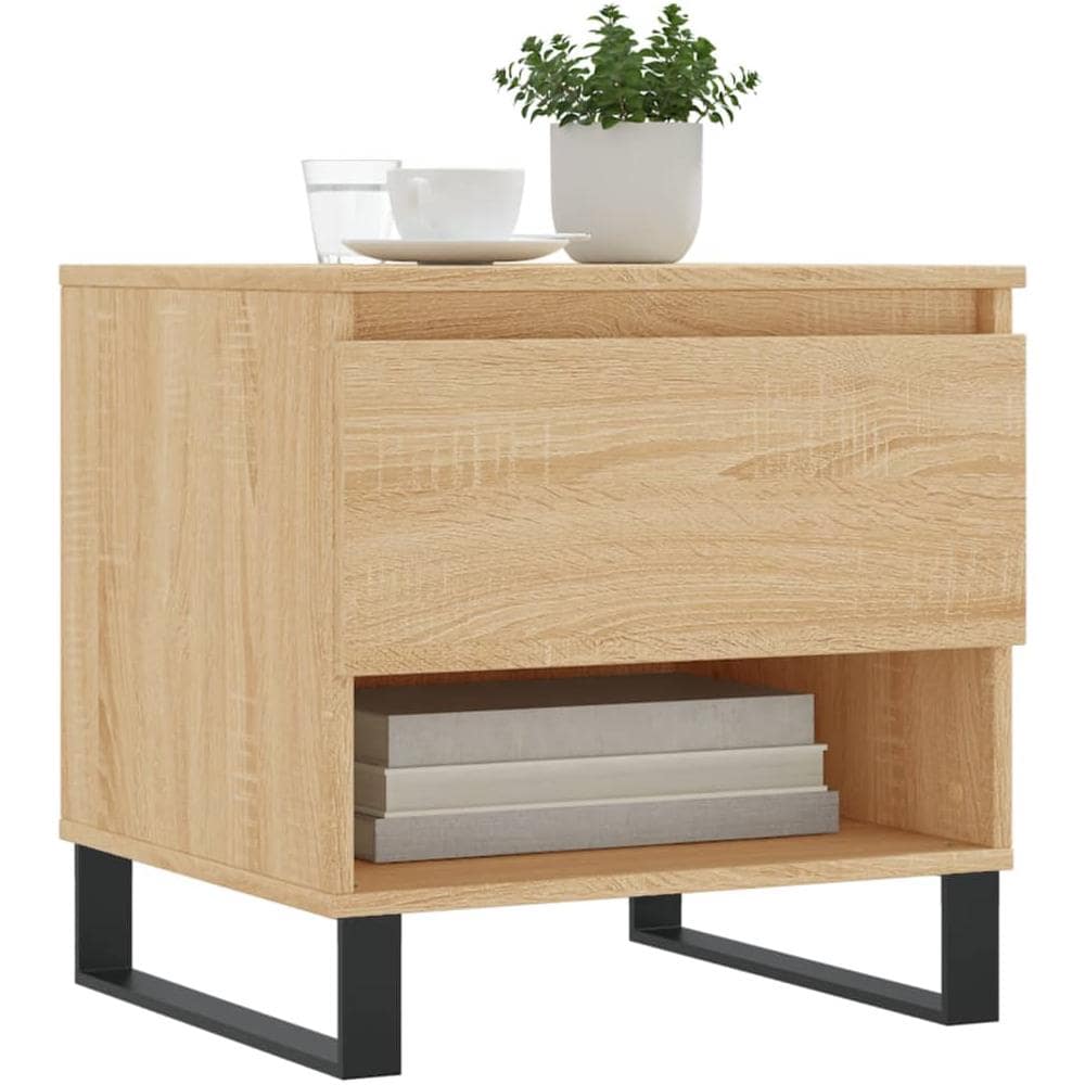 Tavolini Salotto 2pz Rovere Sonoma 50x46x50cm Legno Multistrato - Foto 3