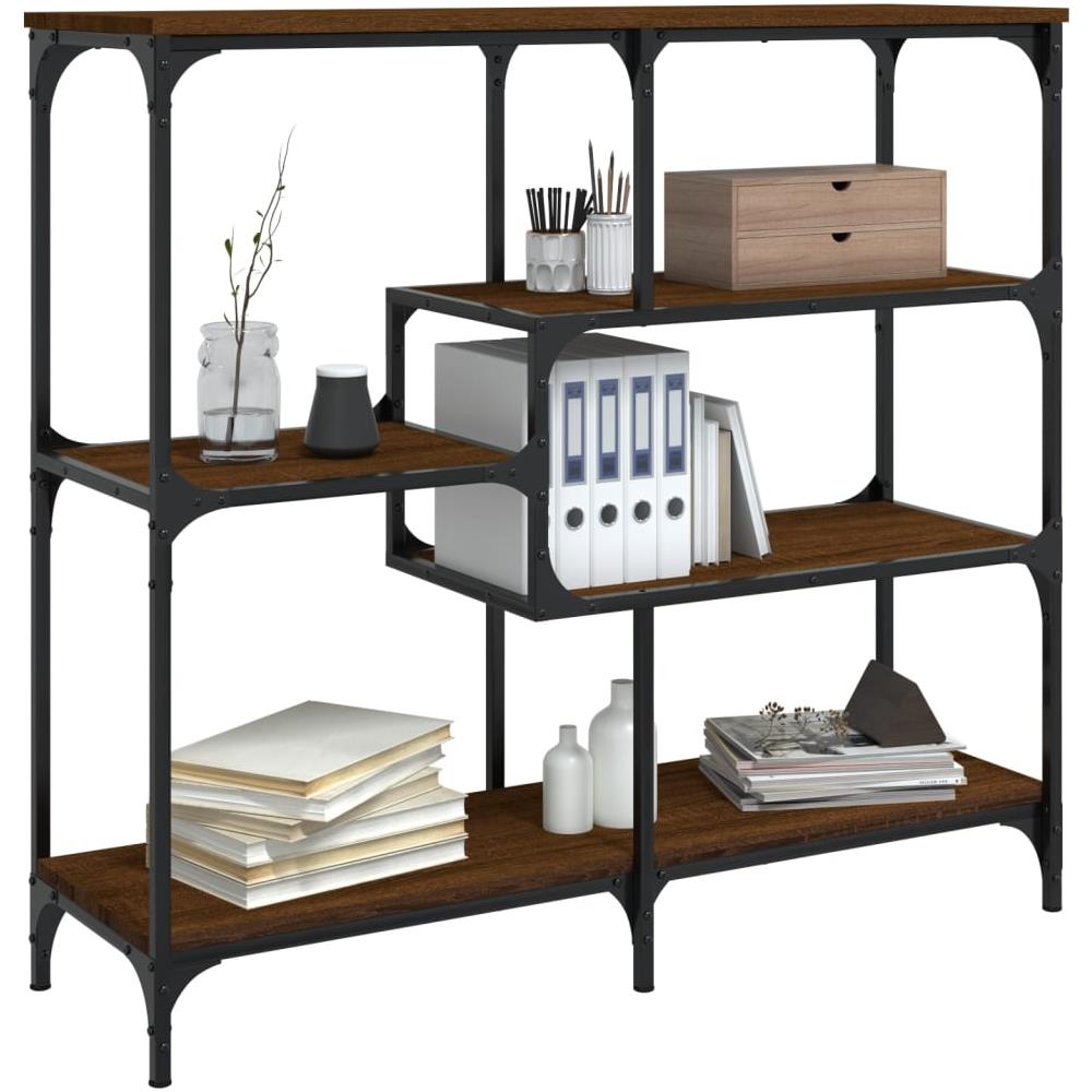 Tavolino Consolle Rovere Marrone 103x32x95 Cm Legno Multistrato - Foto 3