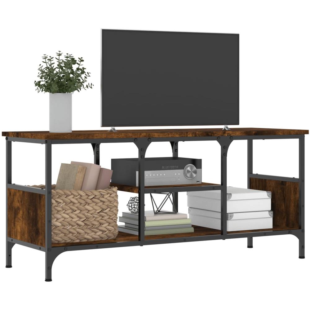 Mobile Tv Rovere Fumo 100x35x45 Cm In Legno Multistrato E Ferro - Foto 3