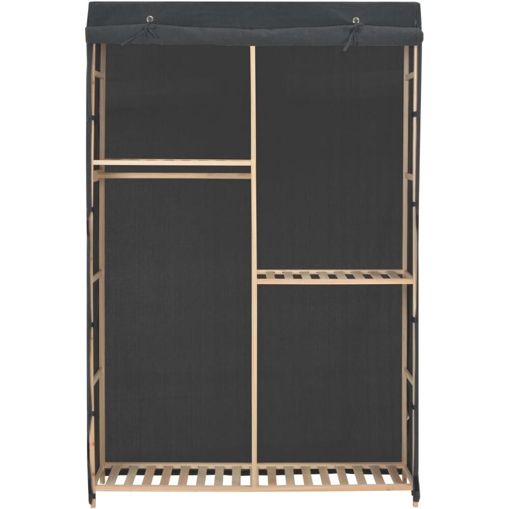 Armadio A 3 Ripiani Grigio 110x40x170 Cm In Tessuto - Foto 2