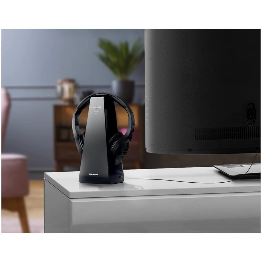 HP Digital Cuffia TV Stereo Padiglione Auricolare Wireless con Base di Ricarica Colore Nero - Foto 4