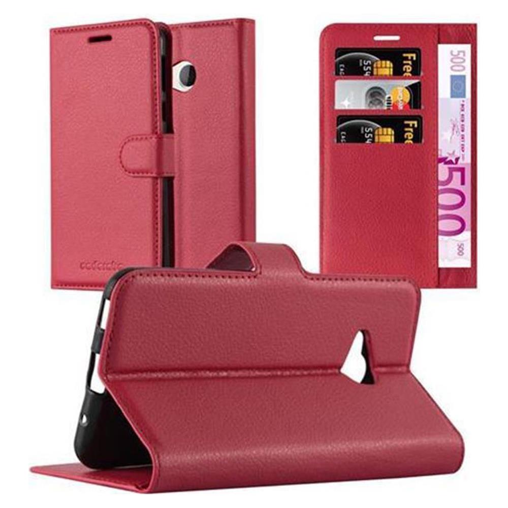 Custodia Compatibile Con Htc U Play In Rosso Carminio - Coperchio Protettiva Con Chiusura Magnetica, Funzione Stand E Tasca Per Le Carte - Foto 1