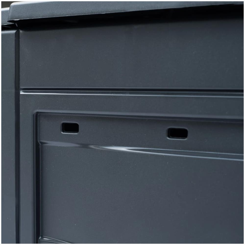 Compostiere Per Giardino 3 Pz Grigio 60x60x73 Cm 780 L - Foto 2