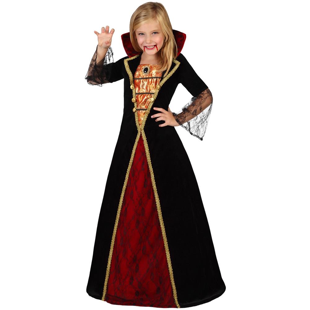 Travestimento Da Vampiro Per Bambina Halloween - Taglia: 3- 4 Anni (98 - 115 Cm) - Foto 1