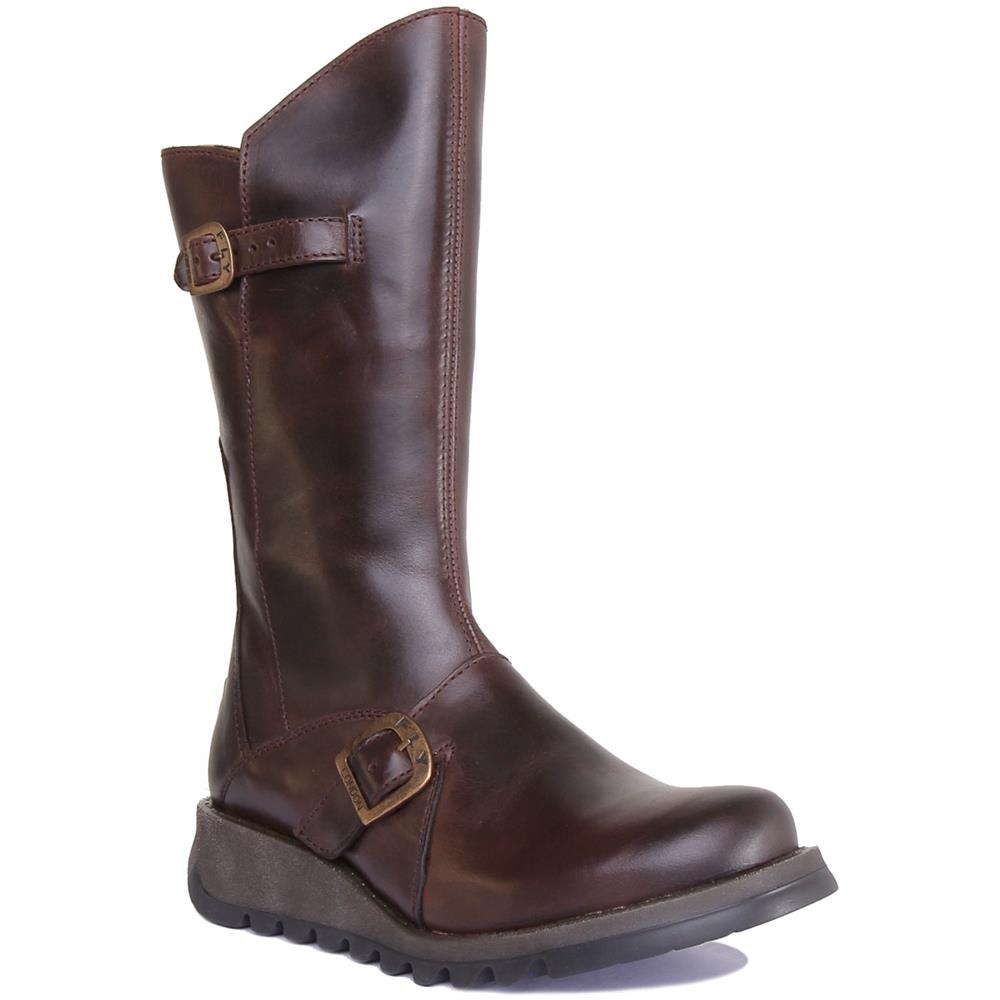 Mes 2 Leather Al Ginocchio Stivali In Marrone Scuro Per Le Donne - Foto 1