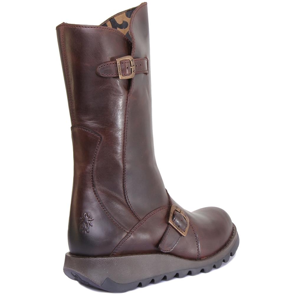 Mes 2 Leather Al Ginocchio Stivali In Marrone Scuro Per Le Donne - Foto 3