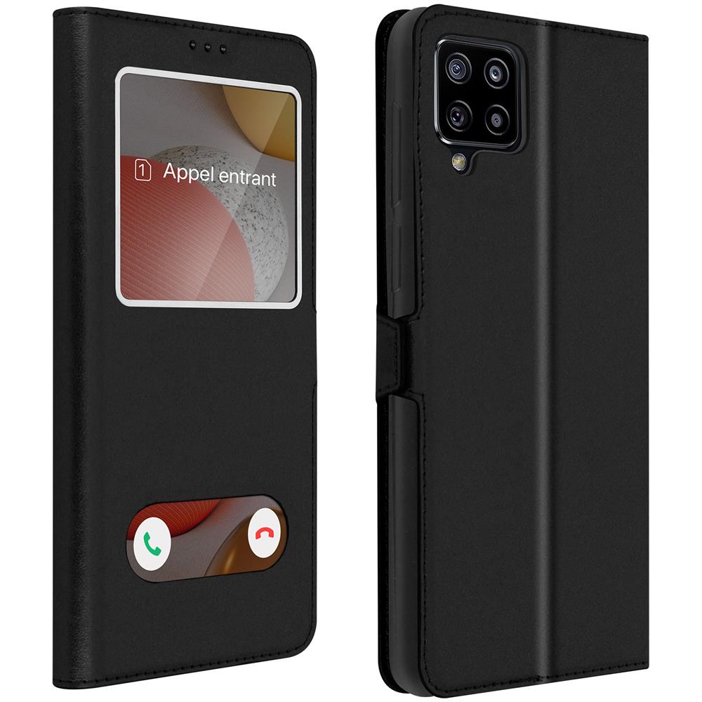 Custodia Samsung Galaxy A42 5g Doppia Finestra Cover Silicone Nero - Foto 1
