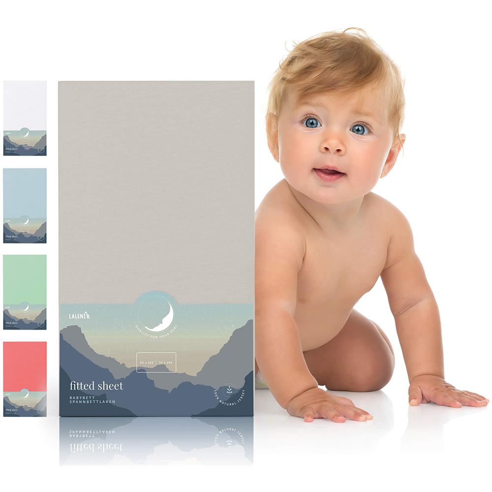 Equipaggiata Culla Lenzuola - 100 Cotone Morbido Culla Fogli 140 X 70 Cm Per Baby Bed Grigio - Foto 1